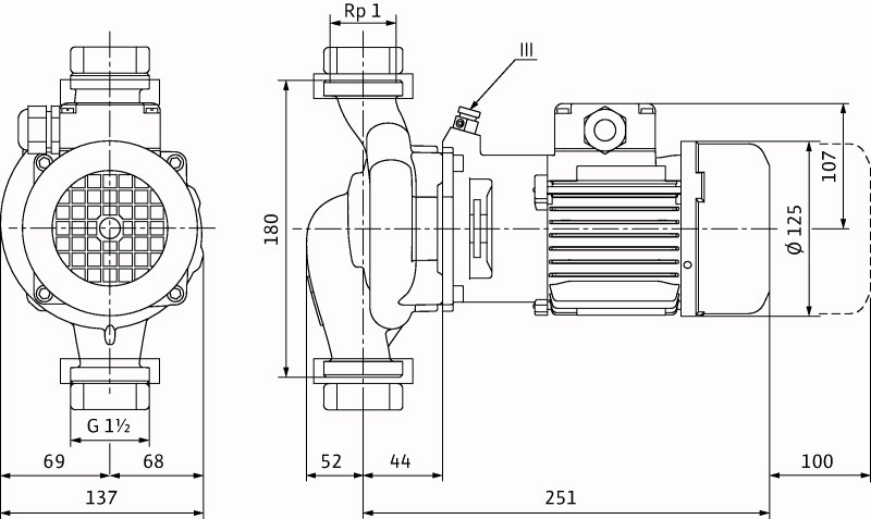 IPL 25/85-0.18/2 PN 10 | Pompa de incalzire | Circulatie - imagine 3