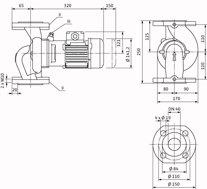 IPL 40/90-0.37/2 PN 10 | Pompa de incalzire | Circulatie - imagine 3